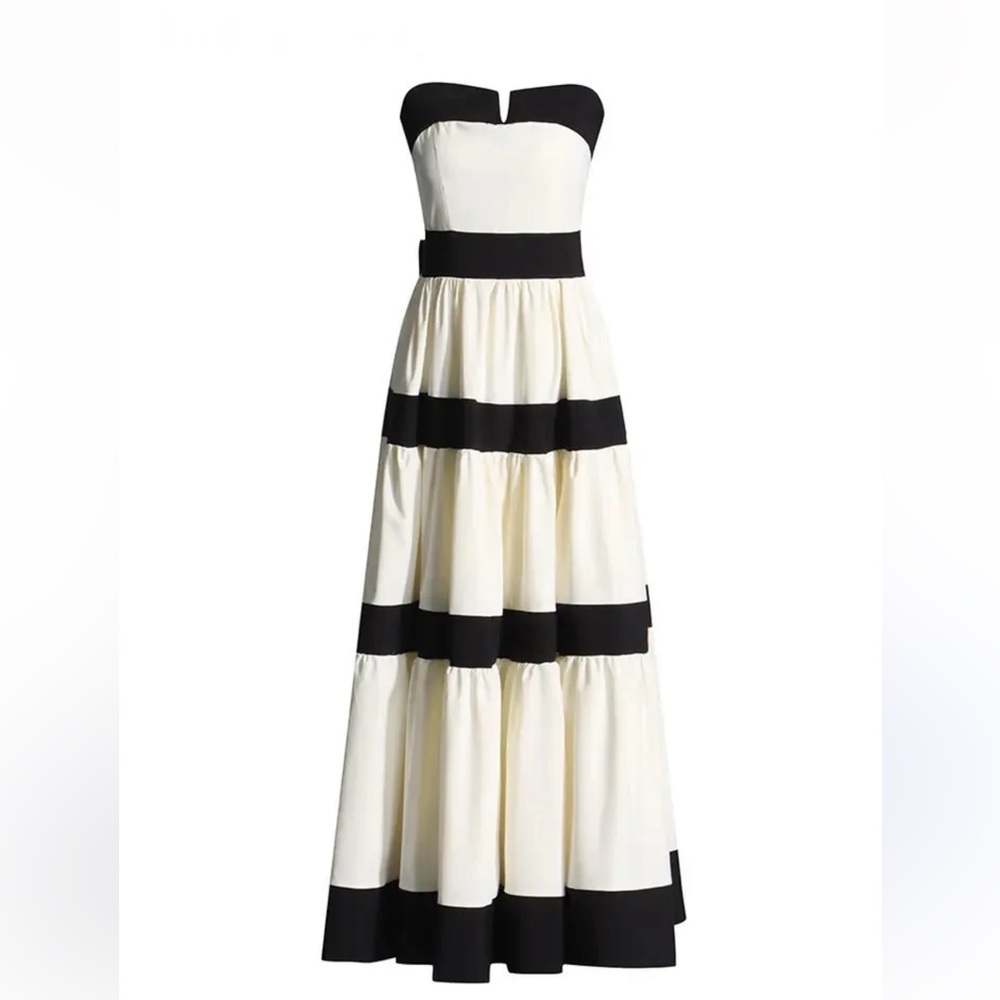 NWT Miss Rosier strapless bow back maxi dress XL RUNS SMALL - Picture 3 of 10